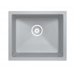 Carysil Concrete Grey Single Bowl Granite Kitchen/Laundry Sink Top/Flush/Under Mount 533 x 457 x 205mm 